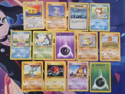 Pokemon Card Collection 13 x Cards Base Set 2 Pokemon TCG Vintage 1999 - Image 1