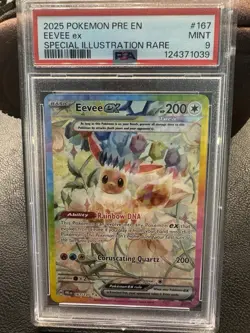 Pokemon Eevee EX 167/131 Special Illustration Rare Sir Prismatic Psa 9 Mint! - Image 1
