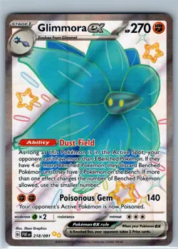 Pokemon Paldean Fates - GLIMMORA EX - SHINY ULTRA RARE - 218/091 NM - Image 1