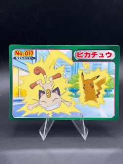 Pikachu vs Meowth No.017 Rare Topsun Advanced Generation Japanese Pokemon MP - Image 1