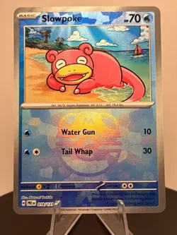 Slowpoke (Master Ball Pattern) 018/131 Sv: Prismatic Evolutions Holo Pokemon - Image 4