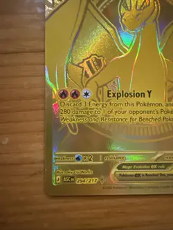 Pokemon Mega Charizard Y EX 294/217 Gold Ascended Heroes Super Clean - Image 4