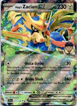 Hop's Zacian EX #111/159 Double Rare Journey Together Pokemon 2025 NM - Image 1