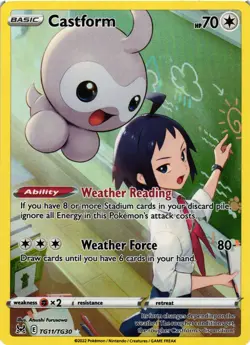 Pokemon TCG Castform Ultra Rare SWSH11: Lost Origin Trainer Gallery TG11/TG30 NM - Image 1