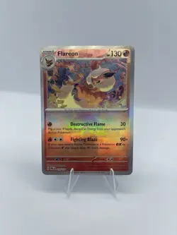 Pokemon TCG Flareon Poke Ball Pattern 013/131 Prismatic Evolutions Holo 130 HP - Image 1