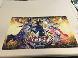 YUGIOH OFFICIAL YAMI YUGI - DARK MAGICIAN - DARK MAGICIAN GIRL PLAYMAT! - Image 1