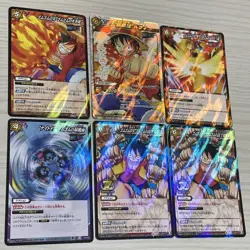 One Piece TCG Luffy Hologram 6-Card Set Miracle Battle Japanese Collection - Image 1