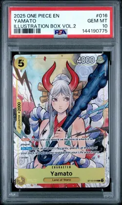 2025 ONE PIECE PROMOS #016 YAMATO ILLUSTRATION BOX VOL.2 PSA 10 - Image 1