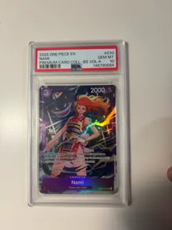 2025 ONE PIECE #070 PCC PREMIUM BEST SELECTION VOL 4 GENGAR NAMI PSA 10 GEM MINT - Image 1