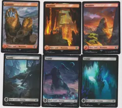 16x FULL ART BASIC LAND CARDS one of each variety N-MINT MTG MAGIC FINAL FANTASY - Image 2