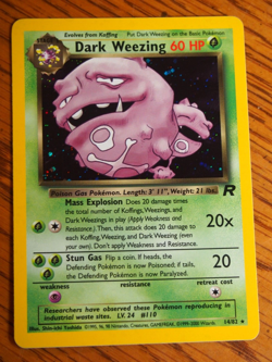 Pokemon 2000 Team Rocket Dark Weezing unlimited rare holo card - Image 1