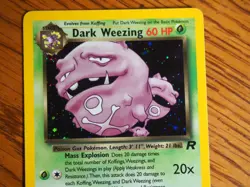 Pokemon 2000 Team Rocket Dark Weezing unlimited rare holo card - Image 2