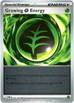086/088 Growing Grass Energy Reverse Holo Card Perfect Order Pokemon TCG mint - Image 1