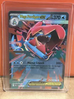 Mega Feraligatr EX 043/217 Ascended Heroes Rare Pokemon TCG Holo Card NM - Image 1