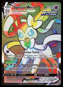 Sylveon VMAX 211/203 Rainbow Rare Evolving Skies Pokemon Card - Image 1
