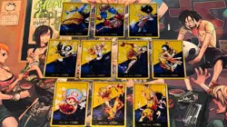 One Piece TCG Lakers NBA CUSTOM DON !! English Anime 10 Collectible Cards - Image 1