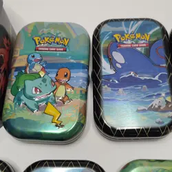 Pokemon Empty Tins Lot of 7 Collectible Storage Case Boxes Empty No Cards - Image 3