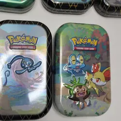Pokemon Empty Tins Lot of 7 Collectible Storage Case Boxes Empty No Cards - Image 5