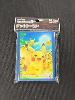 Japan Pokemon Center Exclusive Pikachu Large Gathering 64 Card Sleeves - Image 1