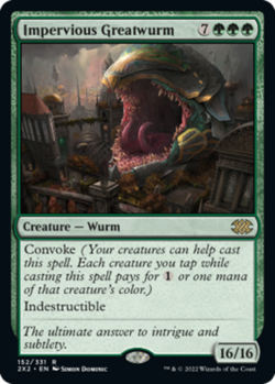 1 x Impervious Greatwurm - Double Masters 2022 - NM-Mint - MTG - Image 1
