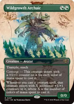 Wildgrowth Archaic (Borderless) Secrets of Strixhaven NM MTG Non-Foil - Image 1