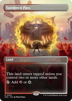 Sundown Pass (Borderless) Secrets of Strixhaven NM MTG Non-Foil - Image 1