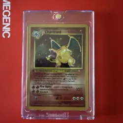 Old School Charizard Blue Back Pokemon Card Collectable Gift, HALO - Image 1