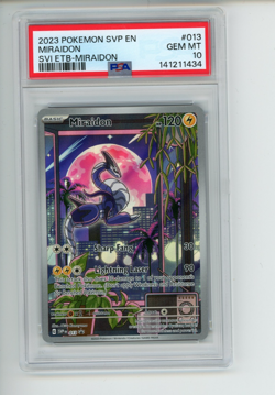 2023 Pokemon Scarlet Violet ETB Miraidon 013 Black Star Promo PSA 10 GEM - Image 1