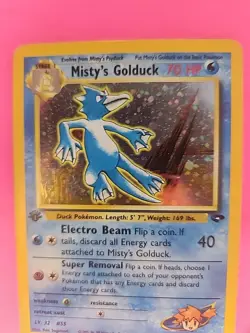 Misty's Golduck 1st Edition Holo Gym Pokemon Card WOTC - Image 3
