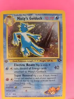 Misty's Golduck 1st Edition Holo Gym Pokemon Card WOTC - Image 4