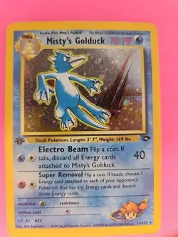 Misty's Golduck 1st Edition Holo Gym Pokemon Card WOTC - Image 5
