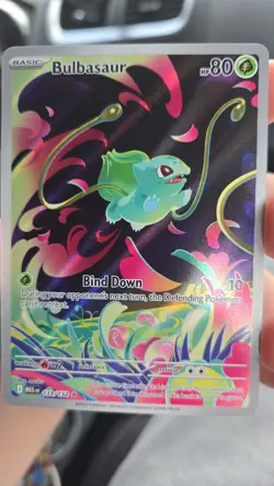 Pokemon Bulbasaur MEGA Full Art Holo Illustration Rare Me01 133/132 HP 80 - Image 1