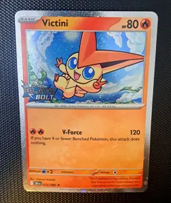 Victini -Black Bolt STAMPED 012/086 Cosmos Holo English Pokemon Promo Card NM/LP - Image 1