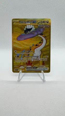 Pokemon TCG Raging Bolt EX Scarlet & Violet Temporal Forces 218/162 Gold Card - Image 1