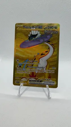 Pokemon TCG Raging Bolt EX Scarlet & Violet Temporal Forces 218/162 Gold Card - Image 2