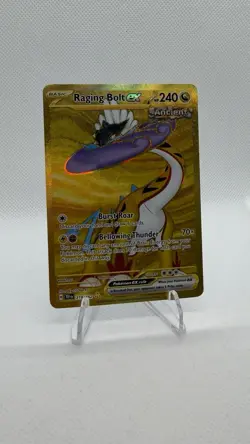 Pokemon TCG Raging Bolt EX Scarlet & Violet Temporal Forces 218/162 Gold Card - Image 3