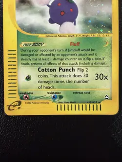 Pokemon Jumpluff Holo Rare Aquapolis H13/H32 2002 With Swirl🌀 LP - Image 3