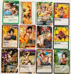 One Piece TCG Ace 12-Card Set Fire Fist Japanese Collection Trading Cards - Image 1