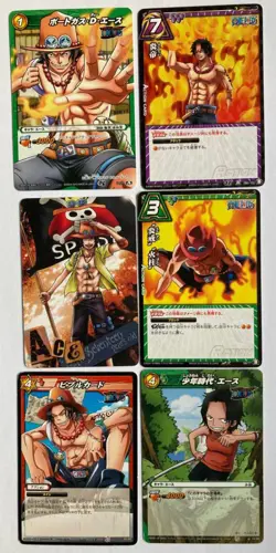 One Piece TCG Ace 12-Card Set Fire Fist Japanese Collection Trading Cards - Image 4