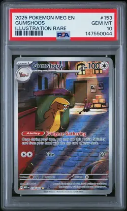 Gumshoos Pokemon Meg En-Mega Evolution 153 NM PSA 10 - Image 1