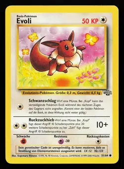 Eevee 51/64 Common GERMAN Jungle Pokemon Card - Image 1