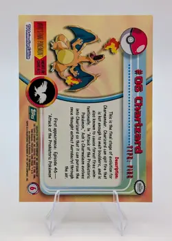 Topps Pokemon Series #1 Non-Holo: Charizard #06 - NM - Image 2