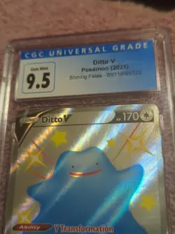2021 Pokemon Shining Fates #SV118 Ditto V PSA 9.5 Rare - Image 2