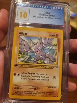 (POP 4) CGC 10 PRISTINE Pokemon Gligar 67/105 Neo Destiny 1st Edition 2002 - Image 2
