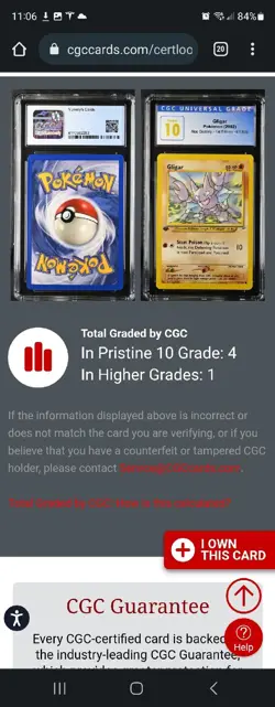 (POP 4) CGC 10 PRISTINE Pokemon Gligar 67/105 Neo Destiny 1st Edition 2002 - Image 4
