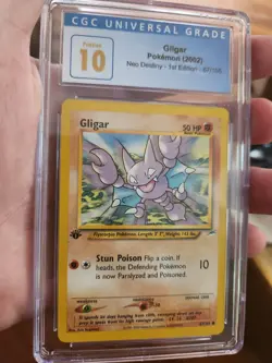 (POP 4) CGC 10 PRISTINE Pokemon Gligar 67/105 Neo Destiny 1st Edition 2002 - Image 5