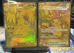 (1)Mega Dragonite ex 295/217 Gold Pokemon AND (1) Pikachu Ex Gold 179/131 -USA - Image 1