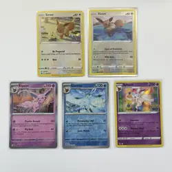 Eevee Pokemon Card Lot (5 Cards) - Vintage Full Hyper Ultra Rare IR AR Holo SAR - Image 1