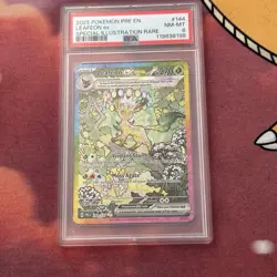 PSA 8 Leafeon Ex 144 Pokemon Single, Prismatic Evolutions Near Mint - Image 1