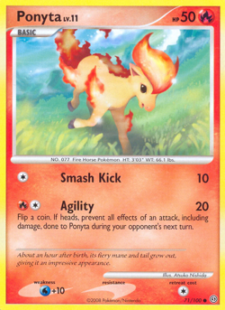 Ponyta 71/100 Common Stormfront Pokemon MP - Image 4